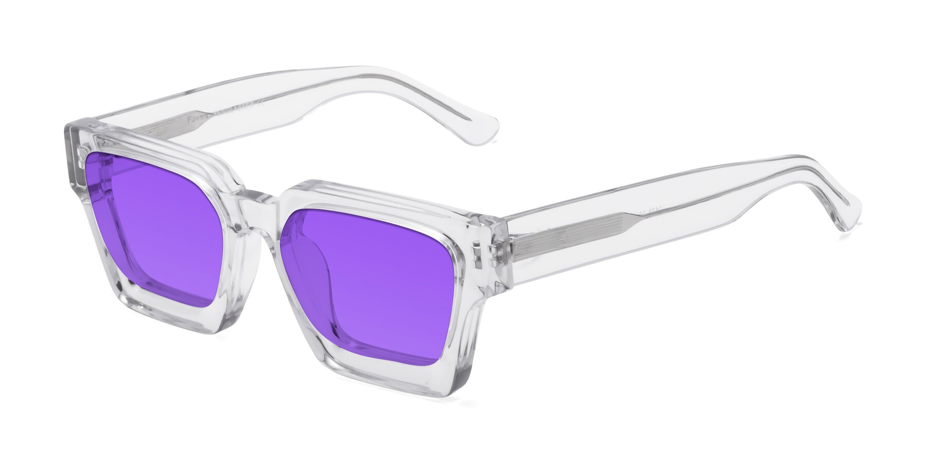 Angle of Powers in Clear with Purple Tinted Lenses