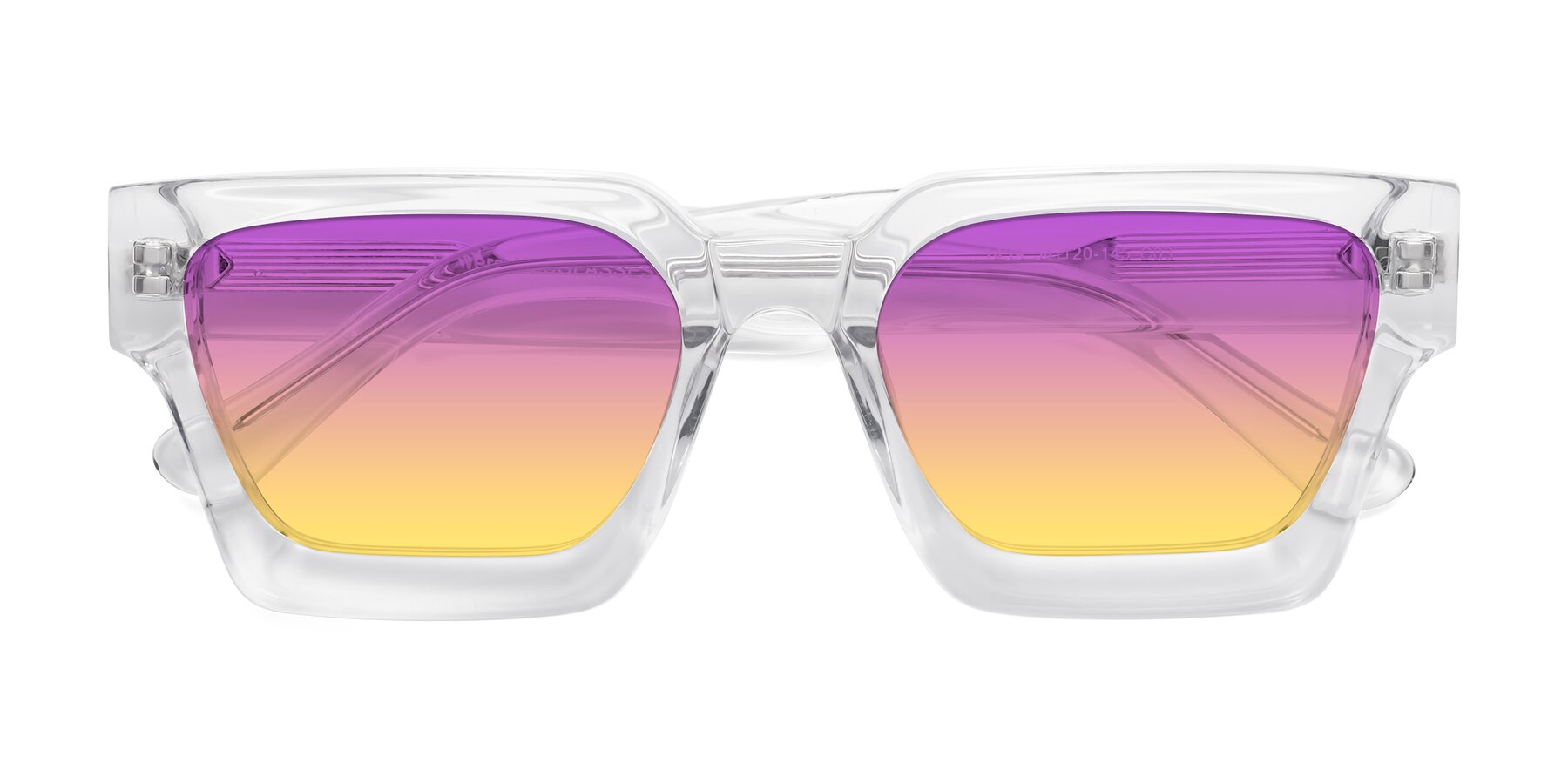 Folded Front of Powers in Clear with Purple / Yellow Gradient Lenses