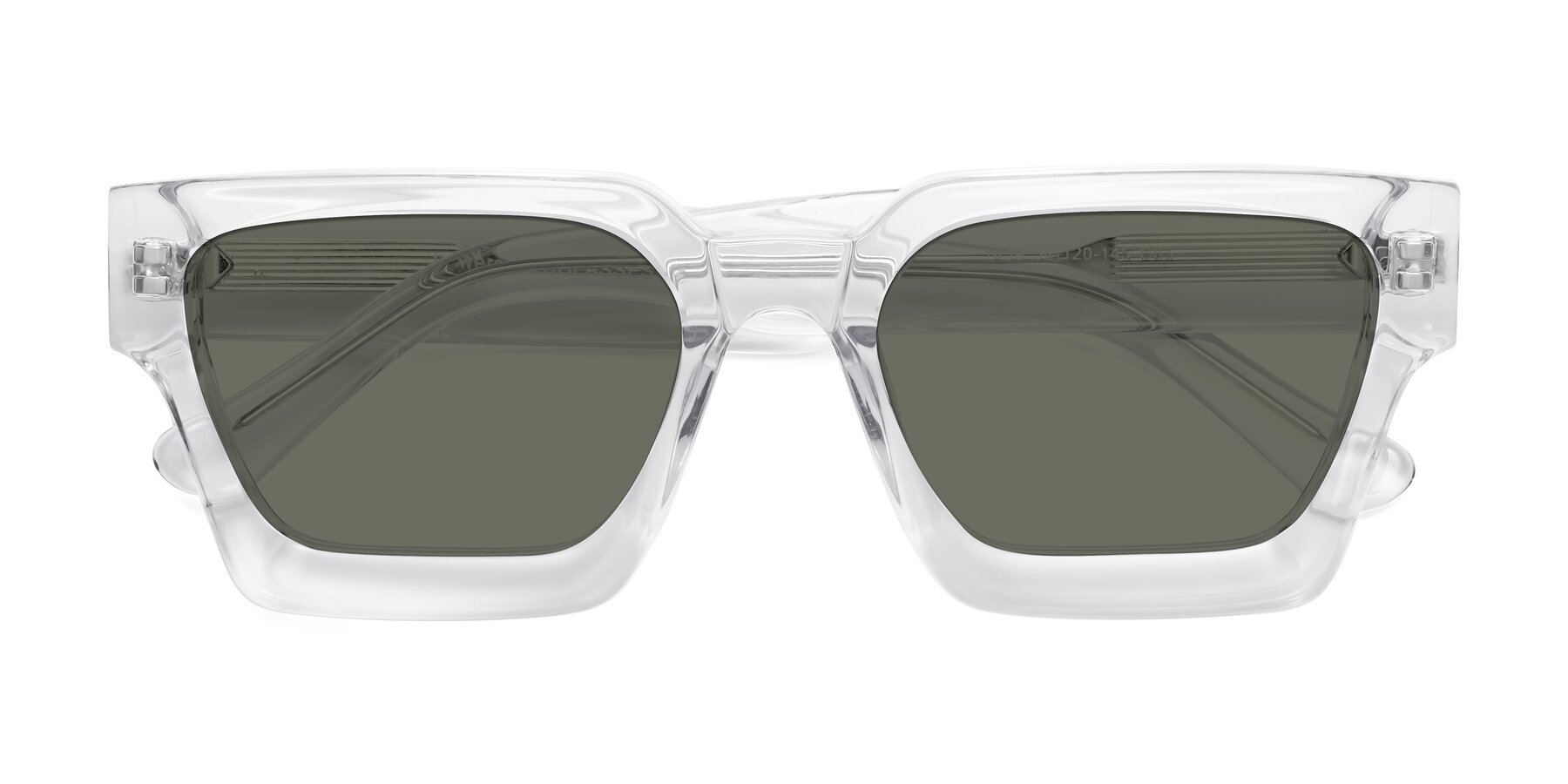 Folded Front of Powers in Clear with Gray Polarized Lenses
