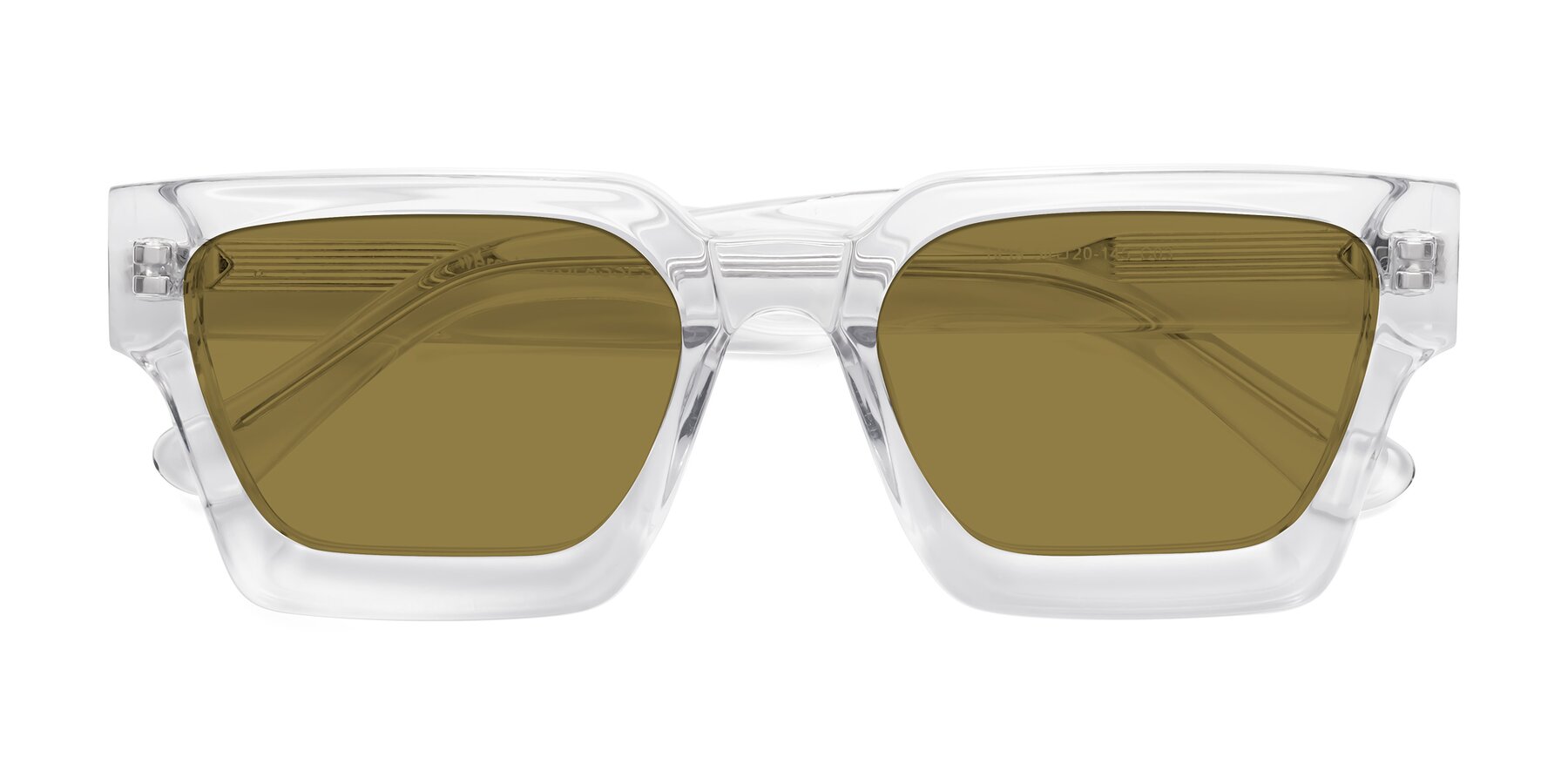 Folded Front of Powers in Clear with Brown Polarized Lenses
