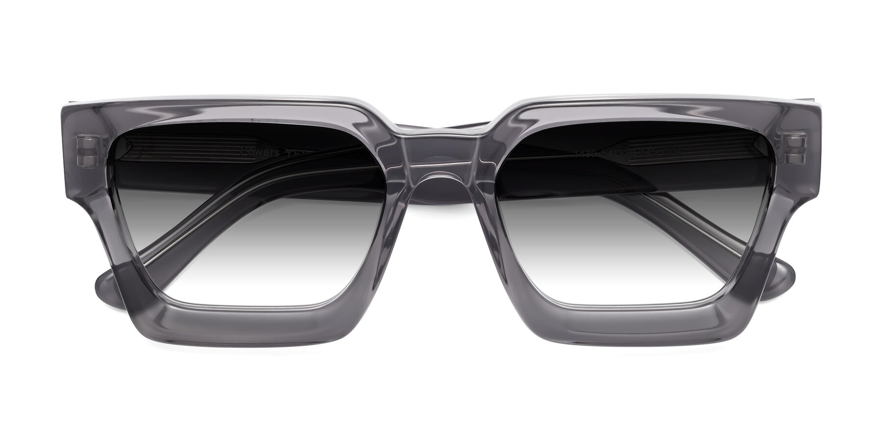 Folded Front of Powers in Translucent Gray with Gray Gradient Lenses