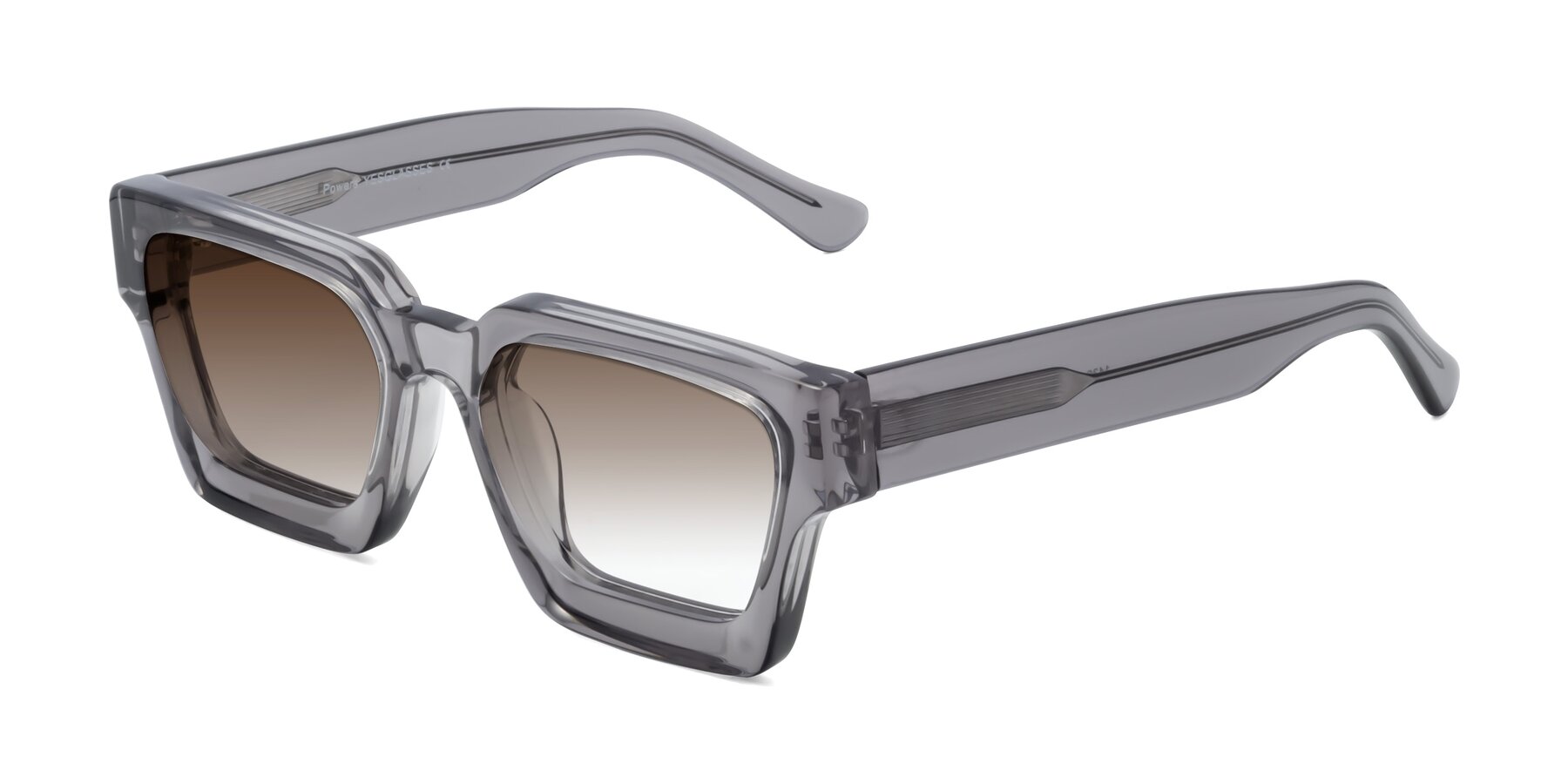 Side of Powers in Translucent Gray with Brown Gradient Lenses