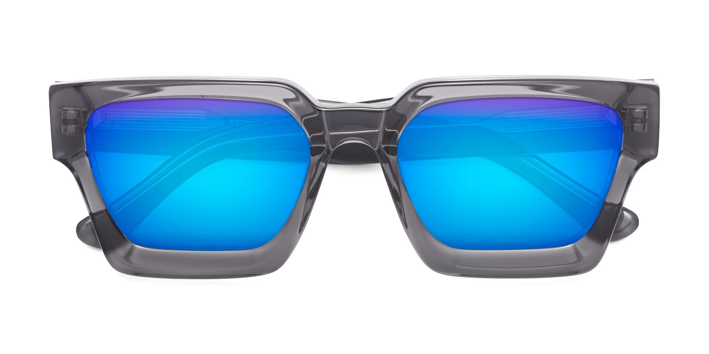 Powers - Translucent Gray Flash Mirrored Sunglasses