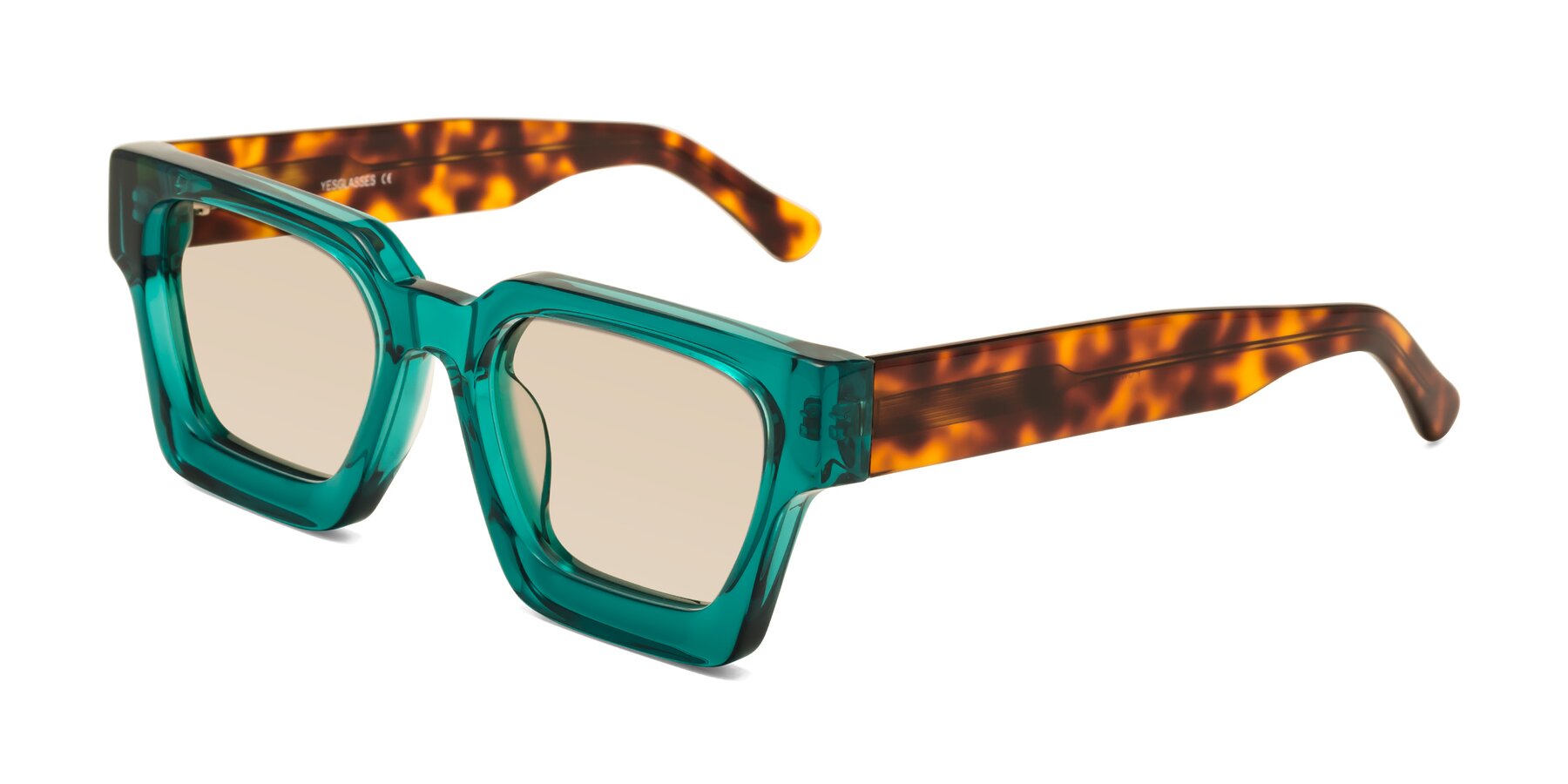 Angle of Powers in Green-Tortoise with Light Brown Tinted Lenses