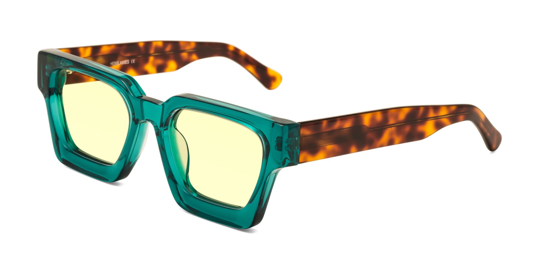 Angle of Powers in Green-Tortoise with Light Yellow Tinted Lenses