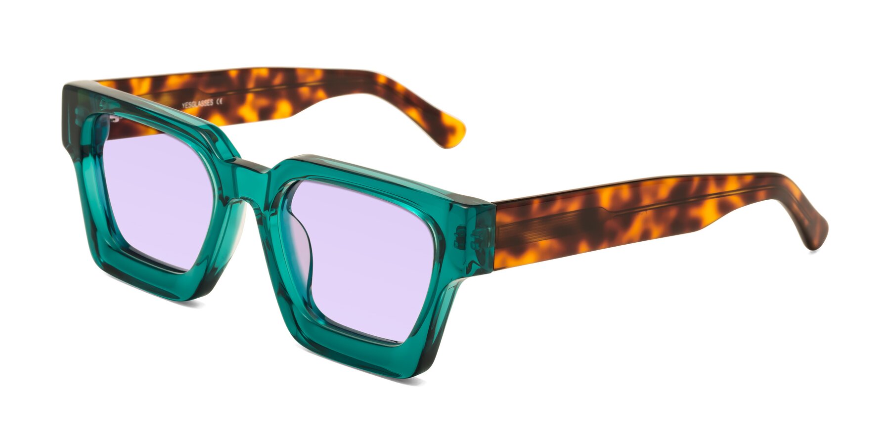 Angle of Powers in Green-Tortoise with Light Purple Tinted Lenses