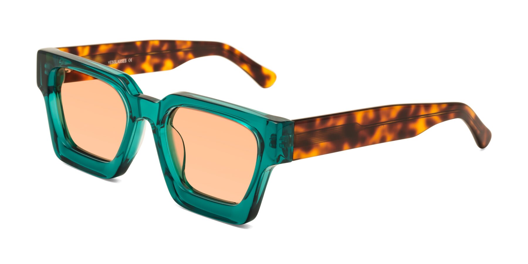 Angle of Powers in Green-Tortoise with Light Orange Tinted Lenses