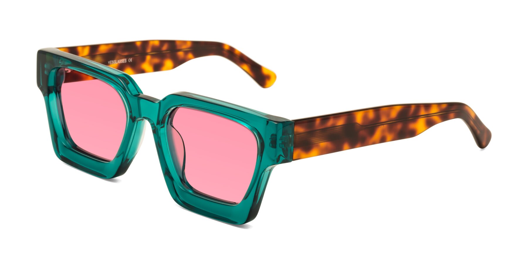 Angle of Powers in Green-Tortoise with Pink Tinted Lenses