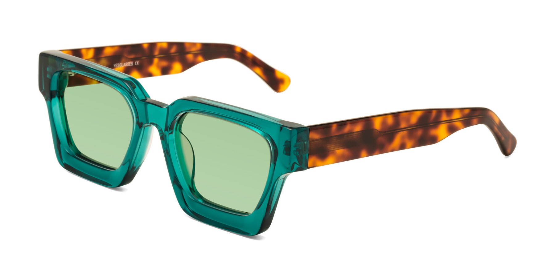 Angle of Powers in Green-Tortoise with Medium Green Tinted Lenses