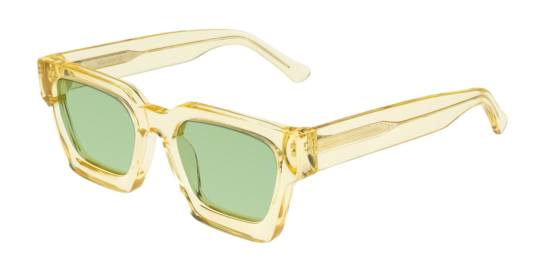 Angle of Powers in Light Yellow with Medium Green Tinted Lenses