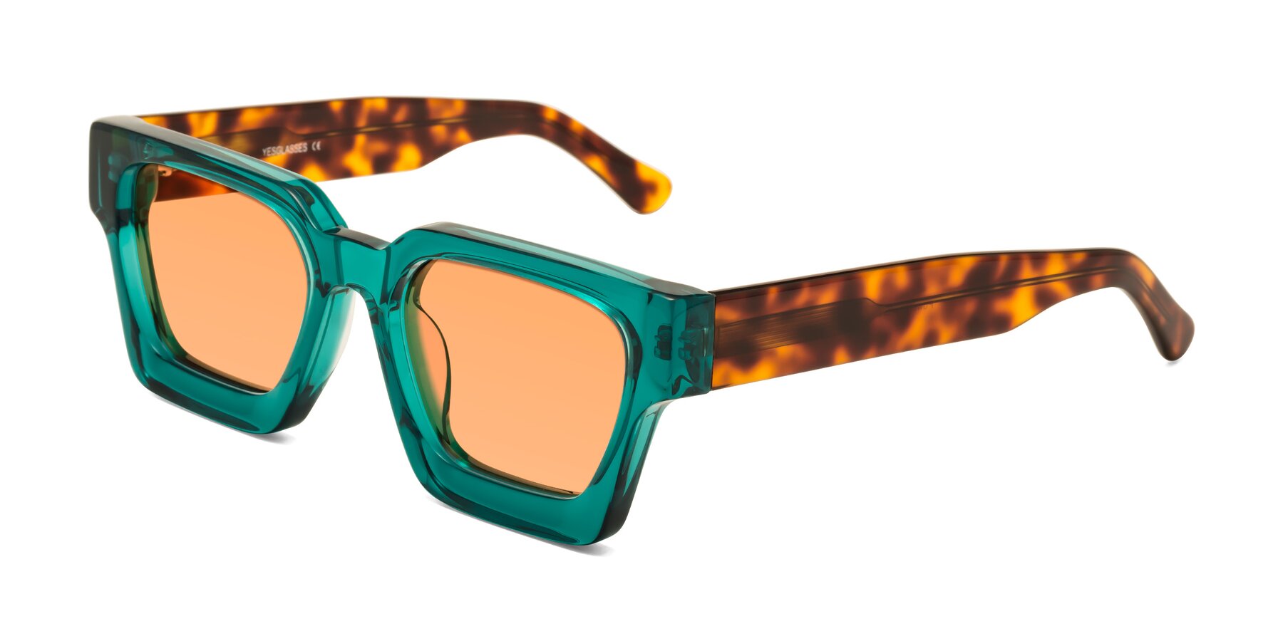 Angle of Powers in Green-Tortoise with Medium Orange Tinted Lenses