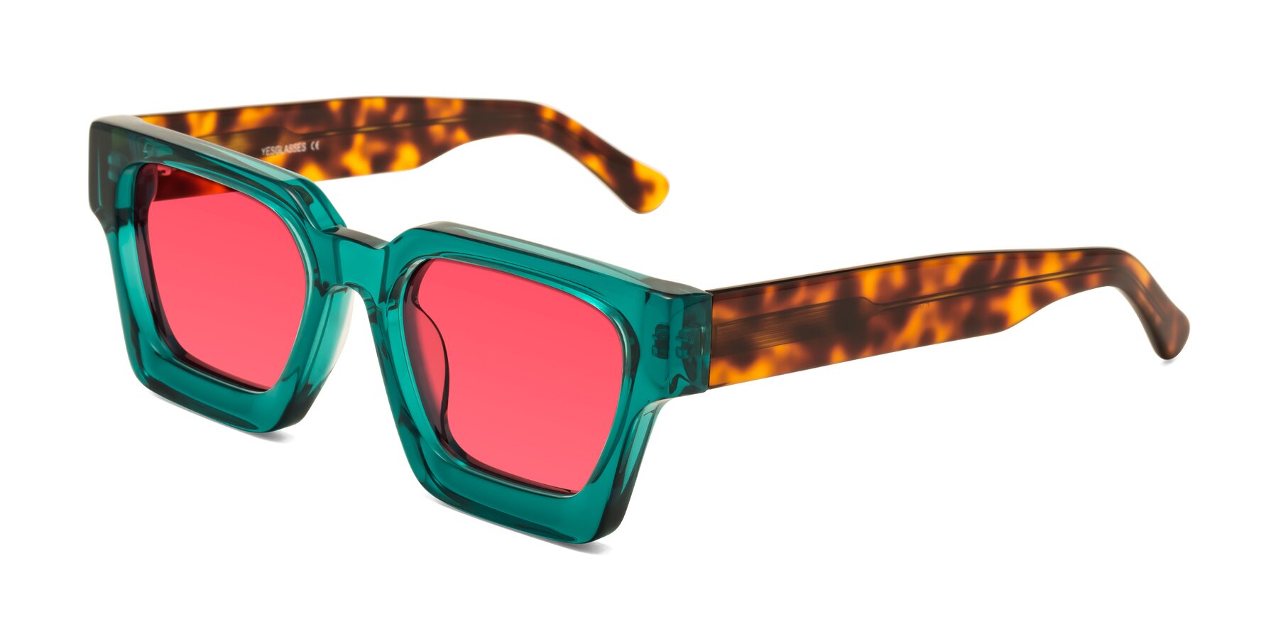 Angle of Powers in Green-Tortoise with Red Tinted Lenses