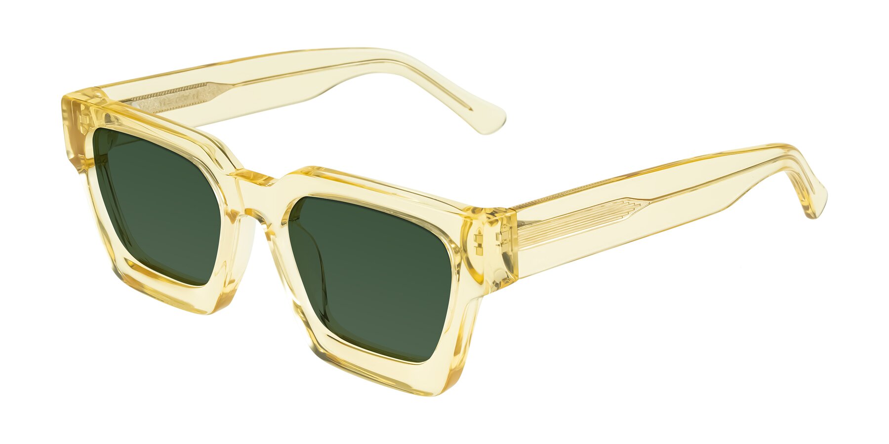 Angle of Powers in Light Yellow with Green Tinted Lenses