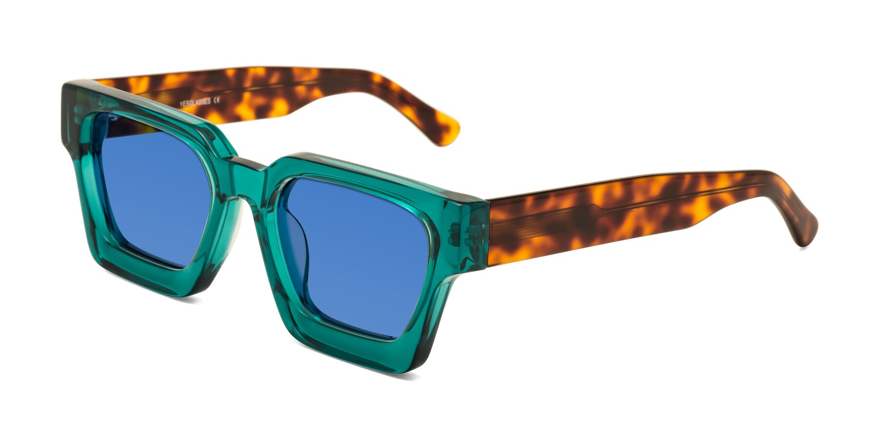 Angle of Powers in Green-Tortoise with Blue Tinted Lenses