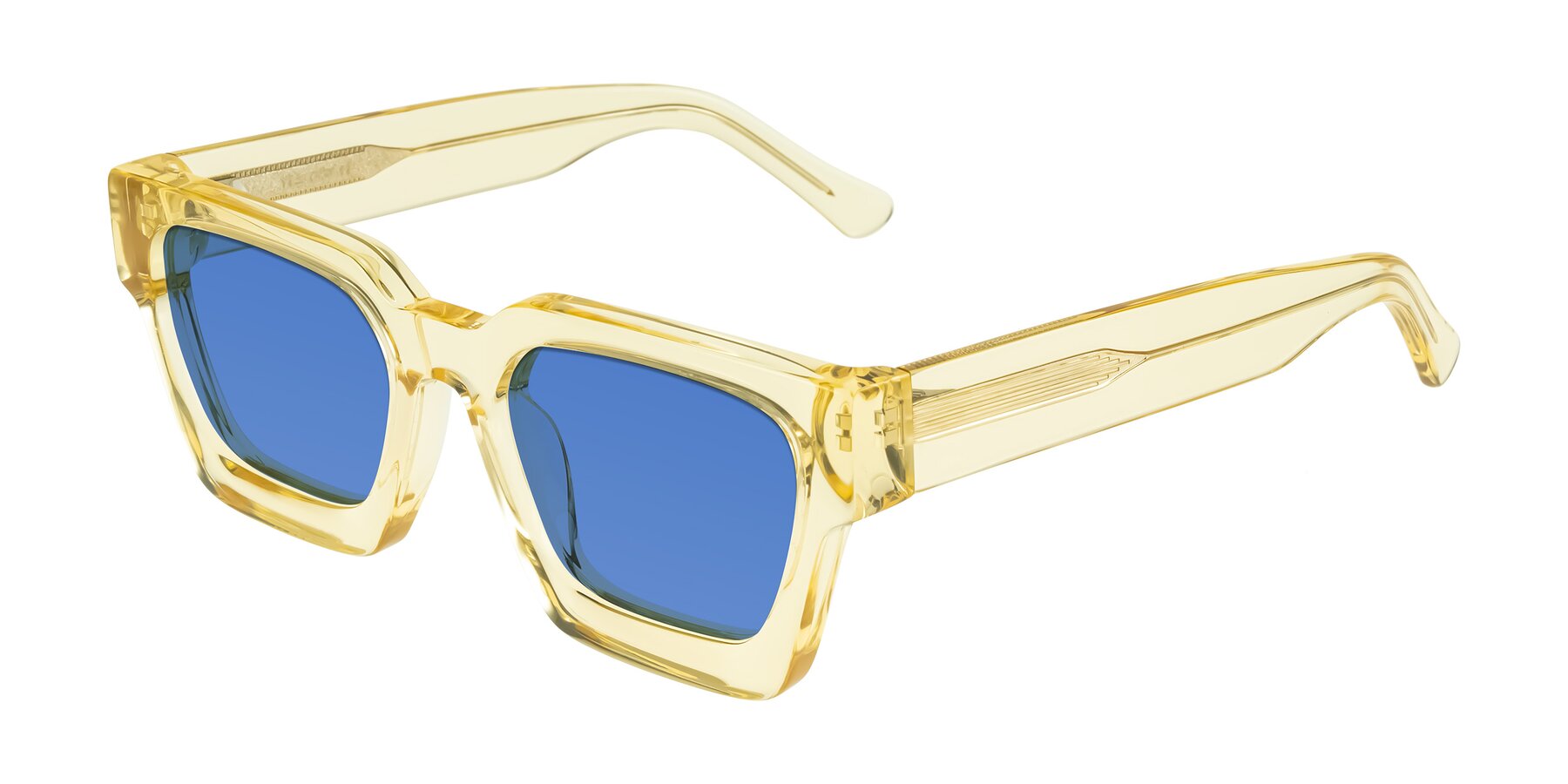Angle of Powers in Light Yellow with Blue Tinted Lenses