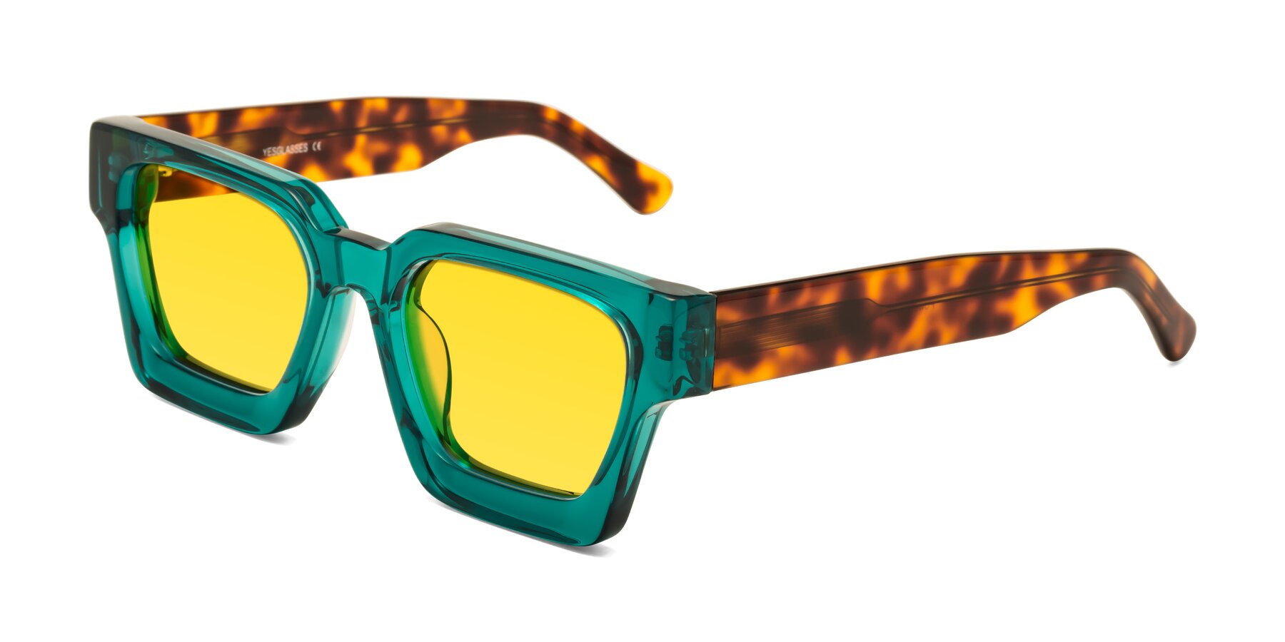 Angle of Powers in Green-Tortoise with Yellow Tinted Lenses