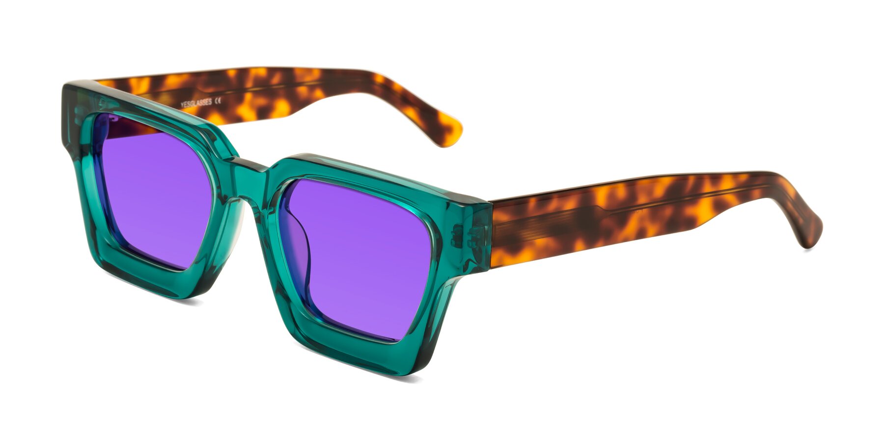 Angle of Powers in Green-Tortoise with Purple Tinted Lenses