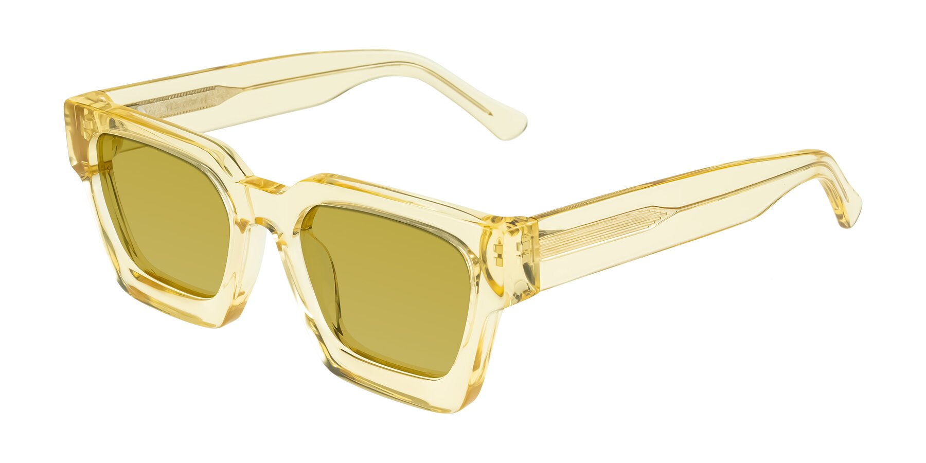 Angle of Powers in Light Yellow with Champagne Tinted Lenses