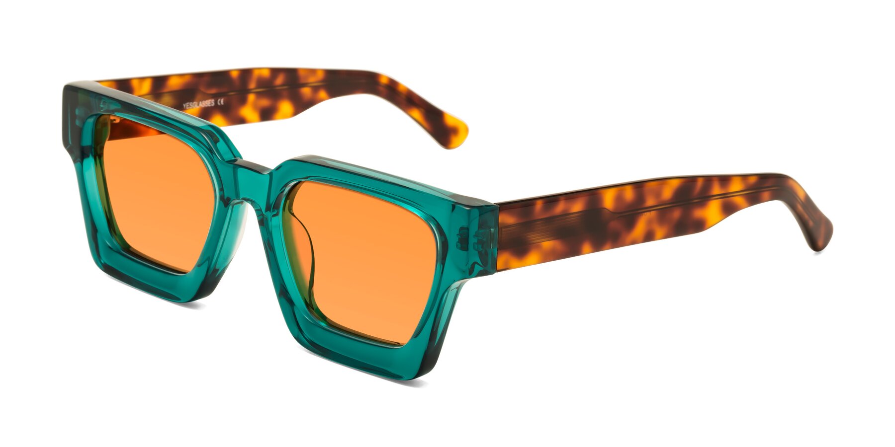 Angle of Powers in Green-Tortoise with Orange Tinted Lenses