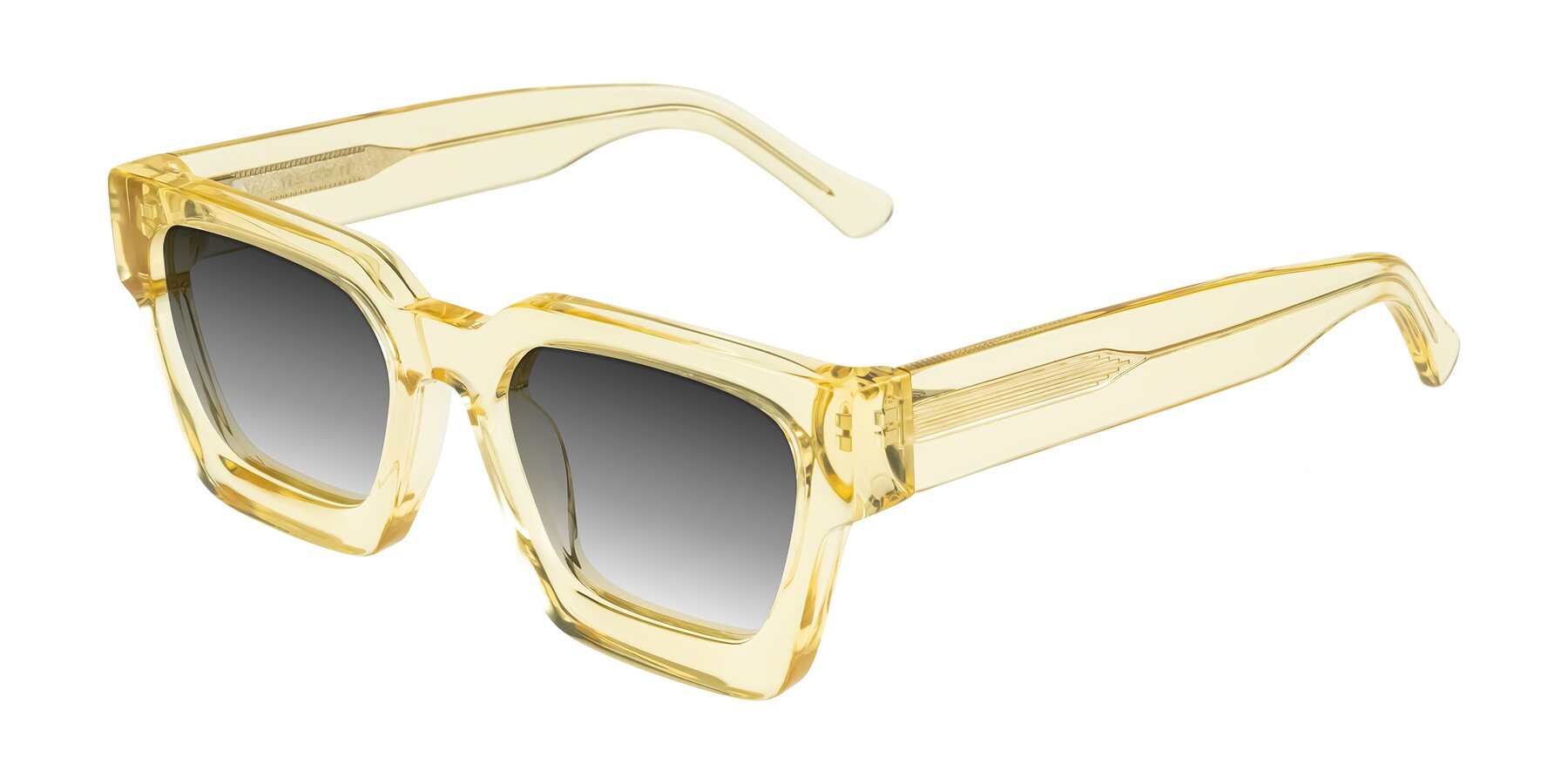 Angle of Powers in Light Yellow with Gray Gradient Lenses