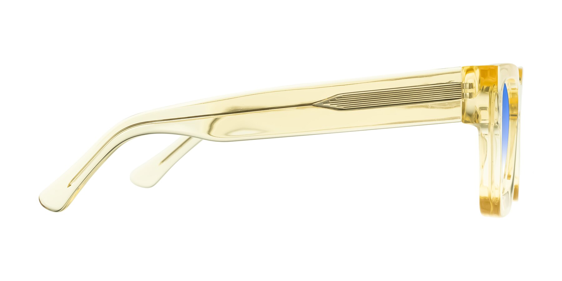 Side of Powers in Light Yellow with Blue Gradient Lenses