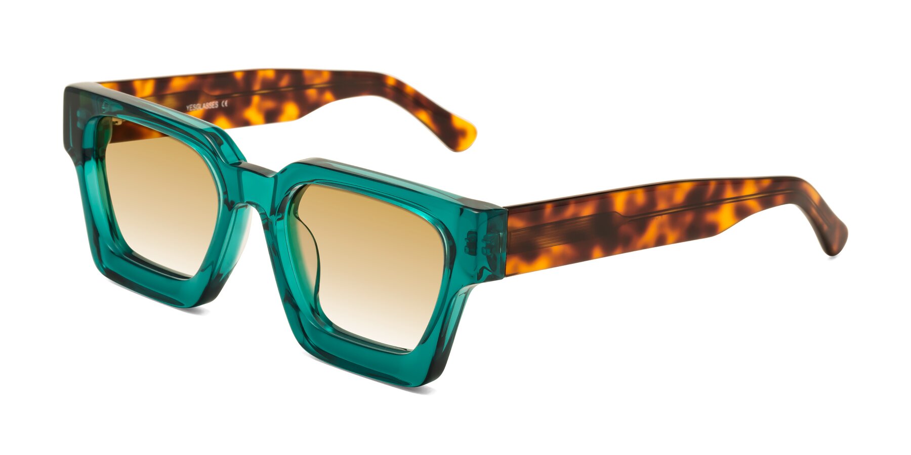 Angle of Powers in Green-Tortoise with Champagne Gradient Lenses