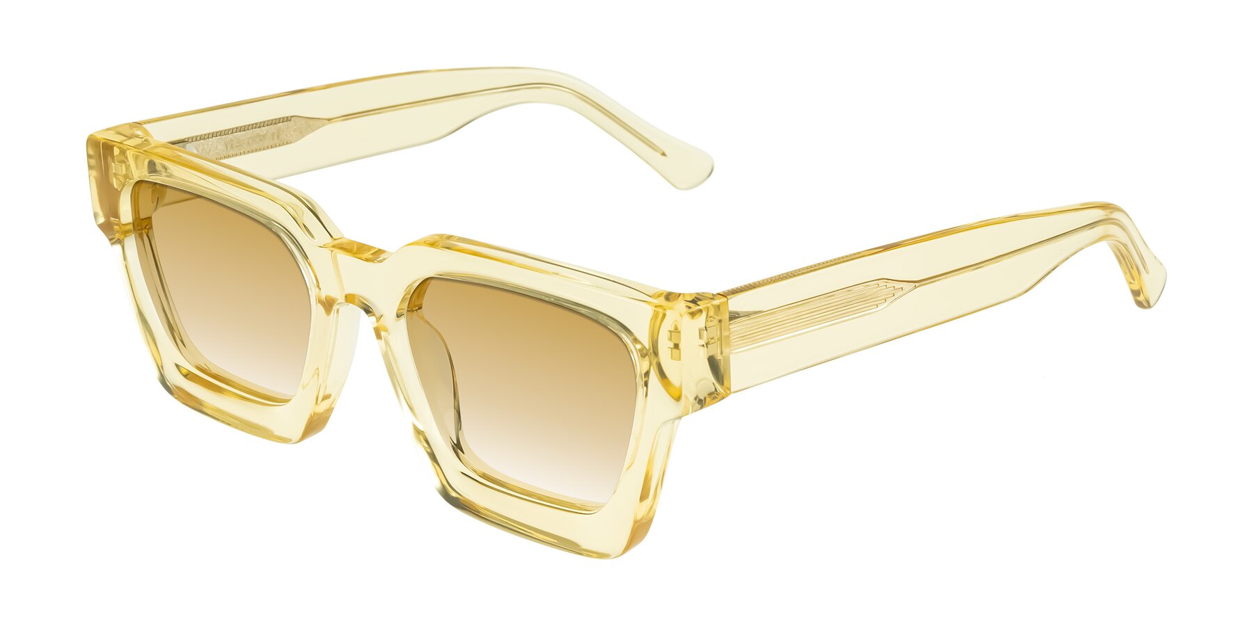 Angle of Powers in Light Yellow with Champagne Gradient Lenses