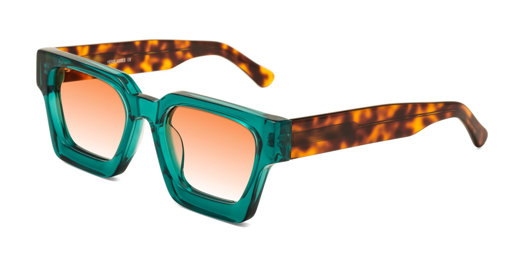 Angle of Powers in Green-Tortoise with Orange Gradient Lenses