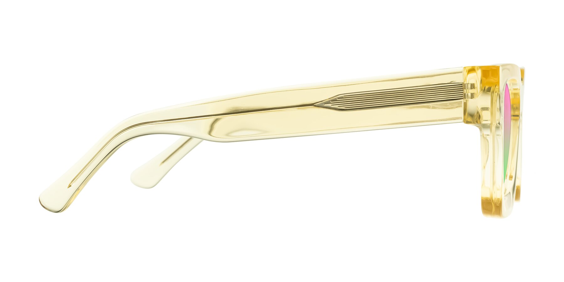 Side of Powers in Light Yellow with Pink / Green Gradient Lenses