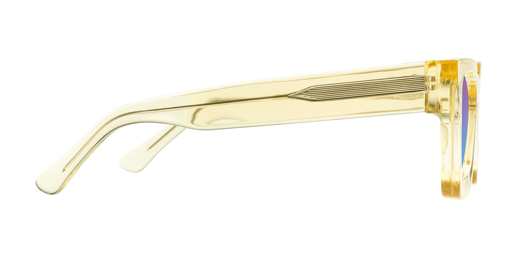 Side of Powers in Light Yellow with Purple / Blue Gradient Lenses