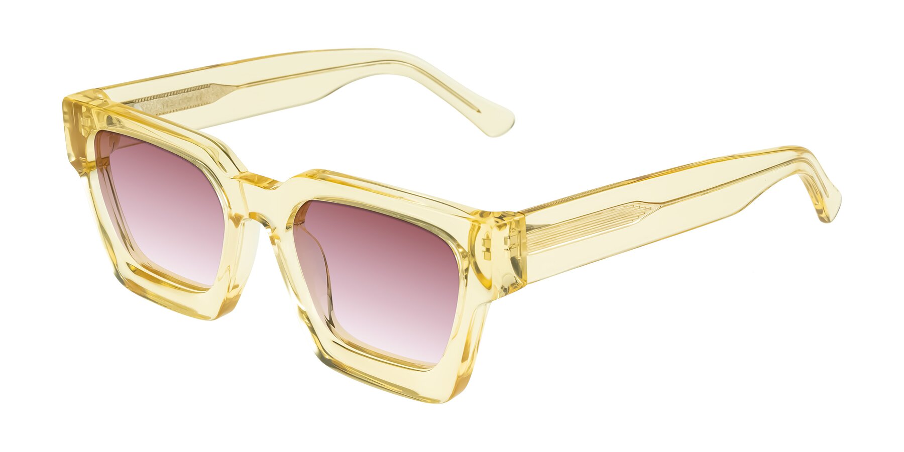 Angle of Powers in Light Yellow with Garnet Gradient Lenses