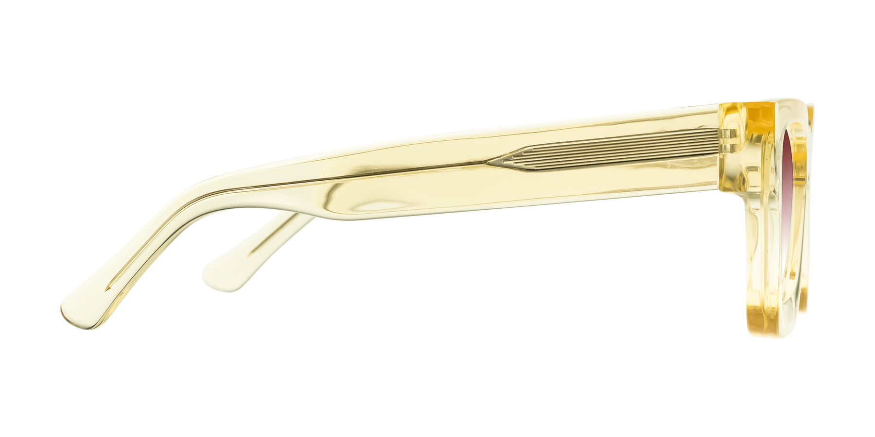 Side of Powers in Light Yellow with Garnet Gradient Lenses