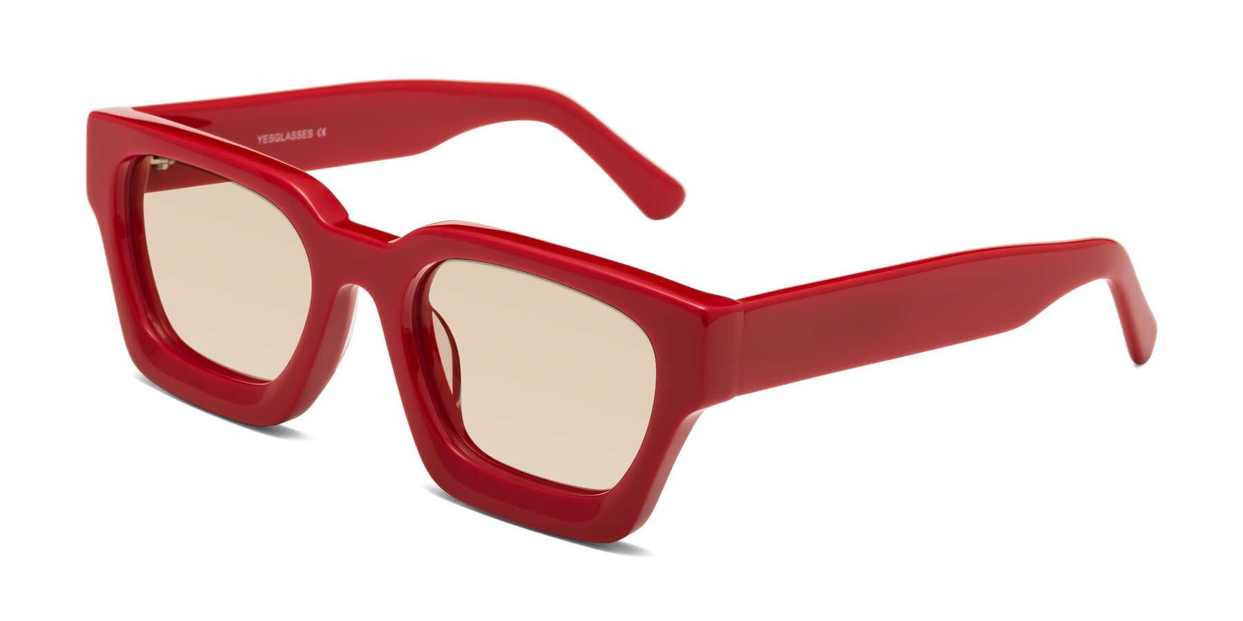 Angle of Powers in Red with Light Brown Tinted Lenses