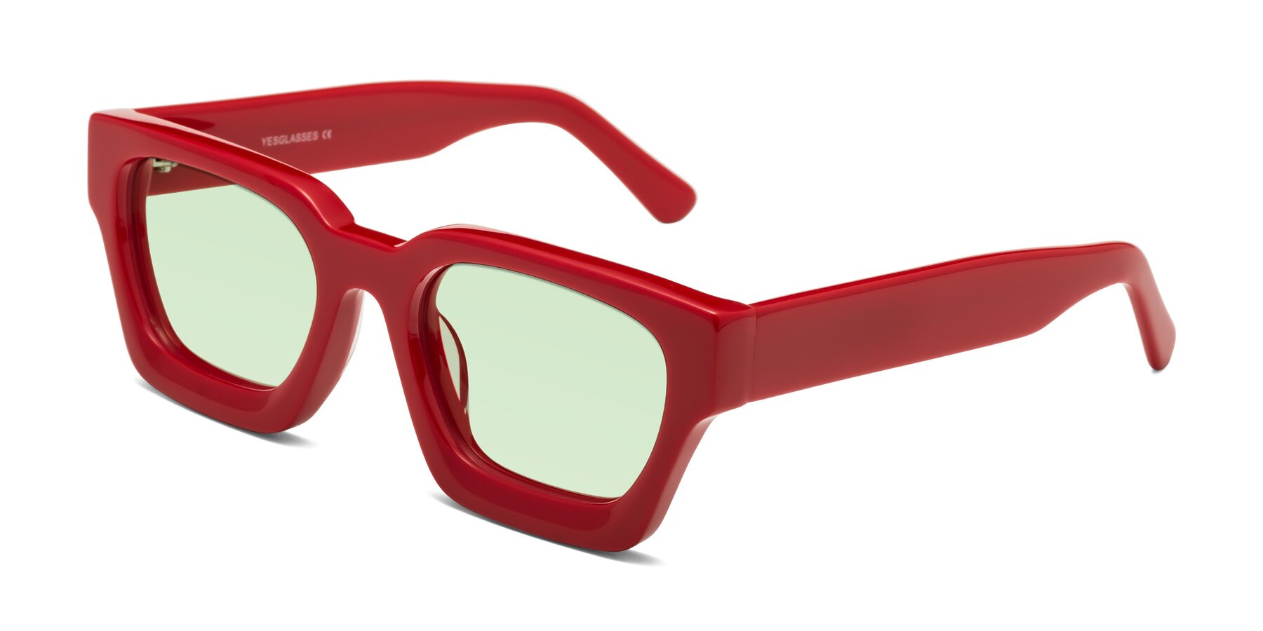 Angle of Powers in Red with Light Green Tinted Lenses
