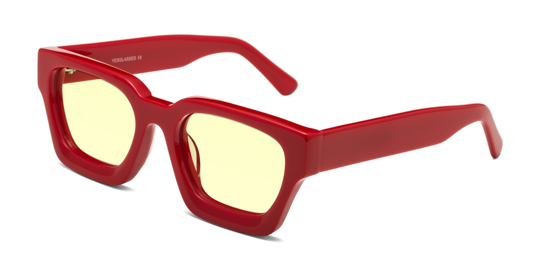 Angle of Powers in Red with Light Yellow Tinted Lenses
