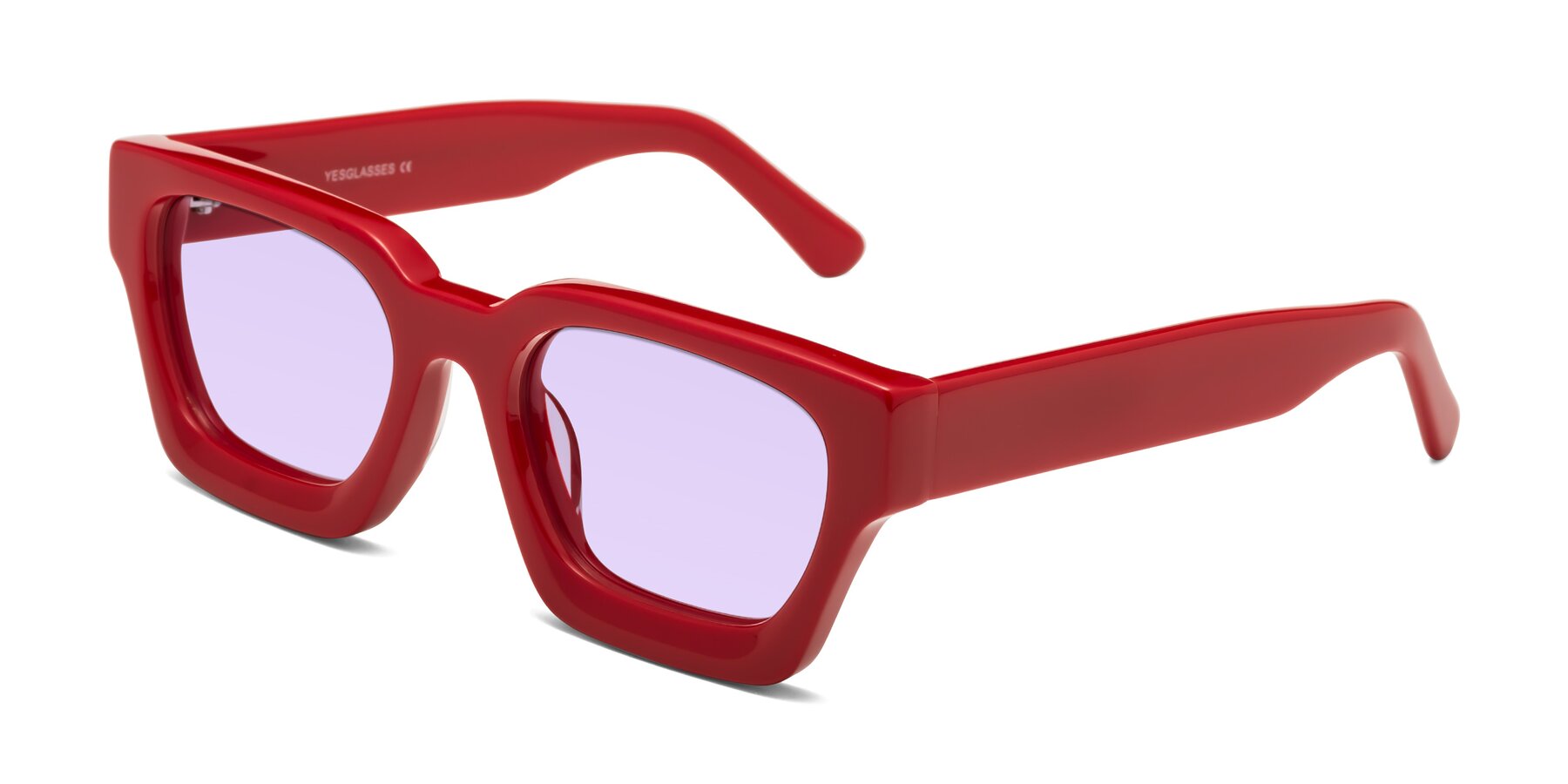 Angle of Powers in Red with Light Purple Tinted Lenses