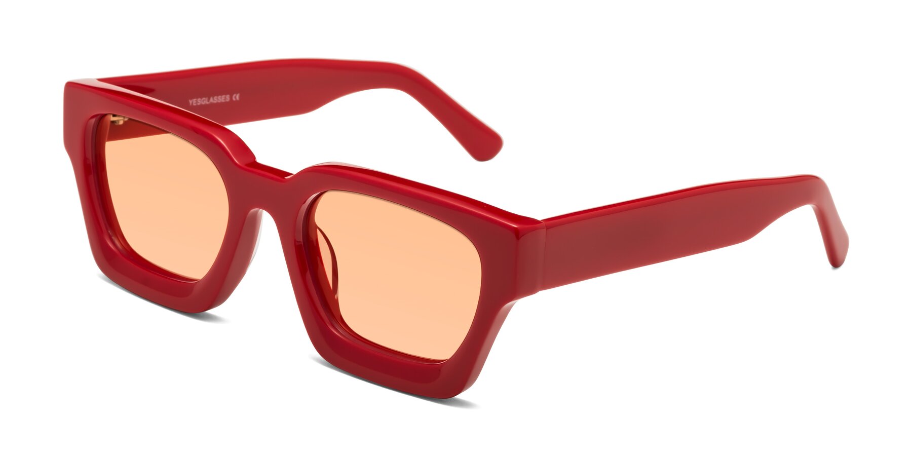 Angle of Powers in Red with Light Orange Tinted Lenses