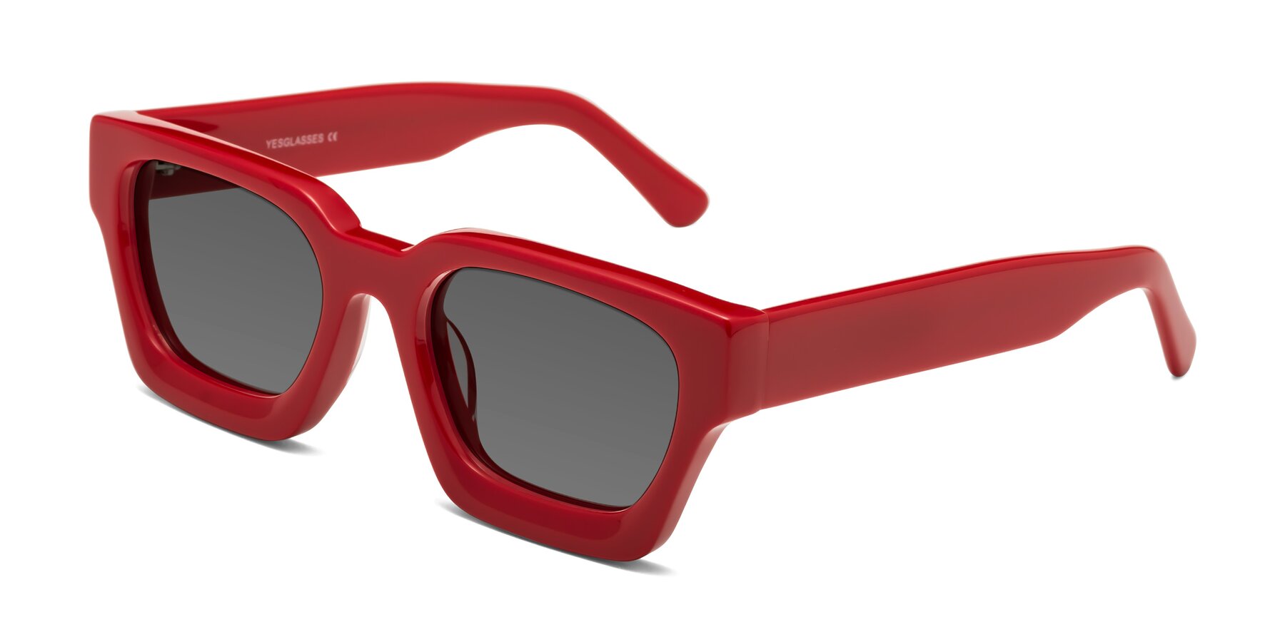 Angle of Powers in Red with Medium Gray Tinted Lenses