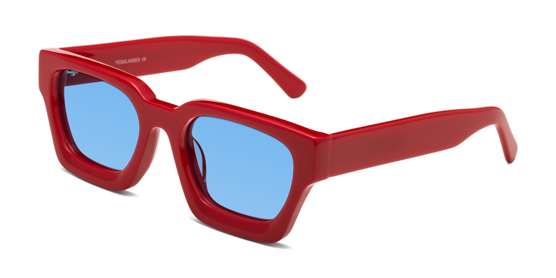 Angle of Powers in Red with Medium Blue Tinted Lenses