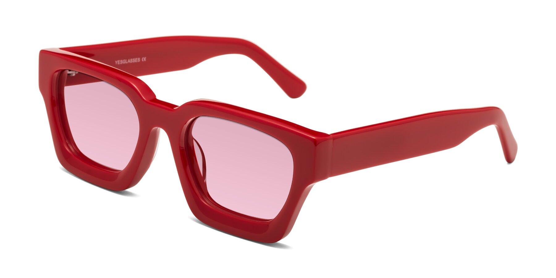 Angle of Powers in Red with Light Wine Tinted Lenses