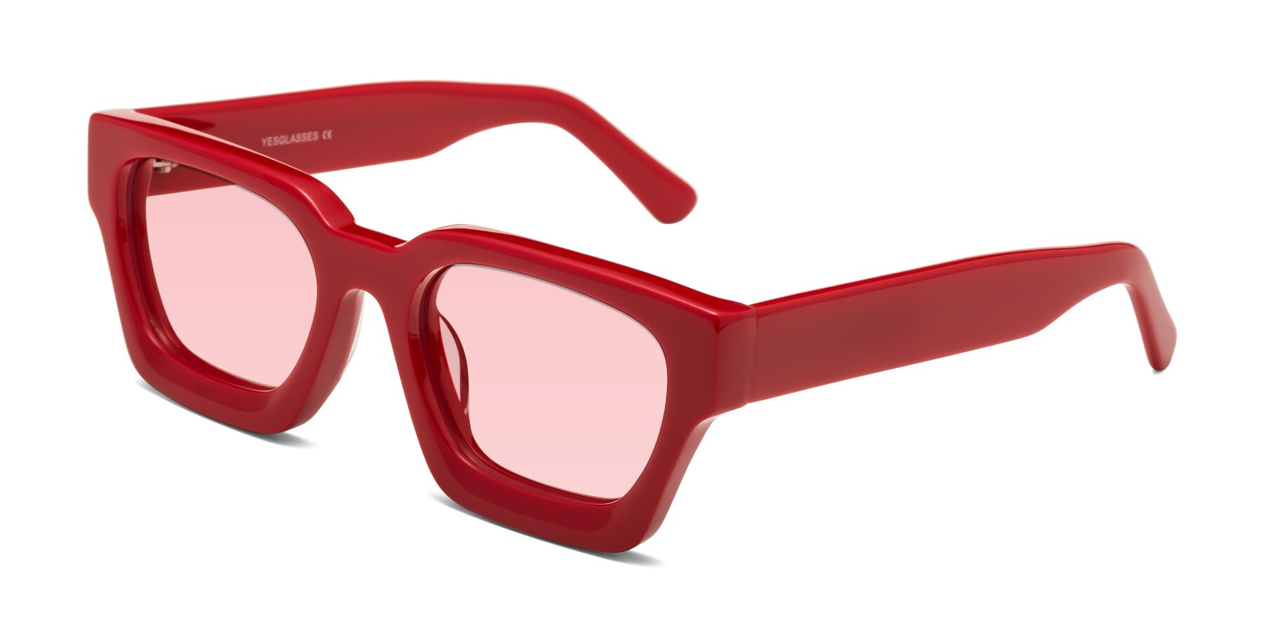 Angle of Powers in Red with Light Garnet Tinted Lenses