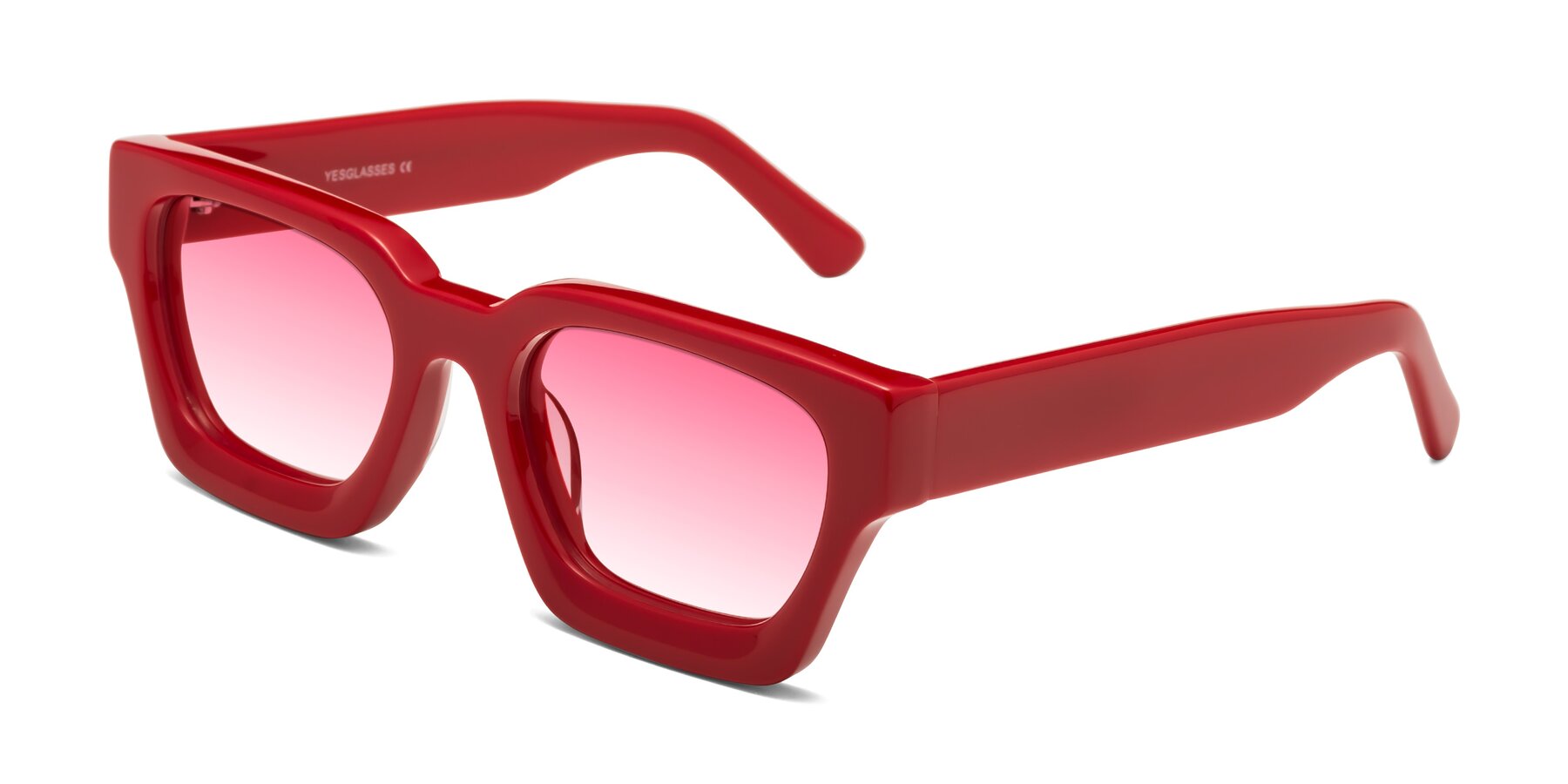 Angle of Powers in Red with Pink Gradient Lenses