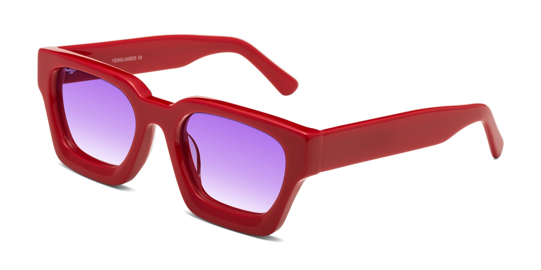 Angle of Powers in Red with Purple Gradient Lenses