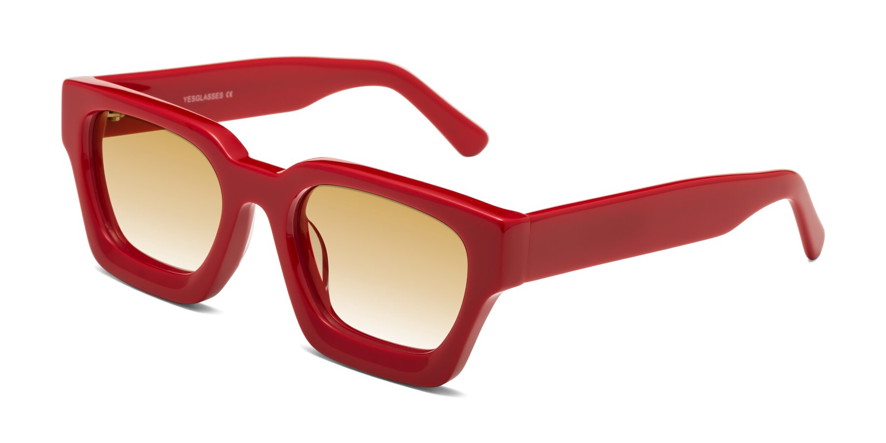 Angle of Powers in Red with Champagne Gradient Lenses
