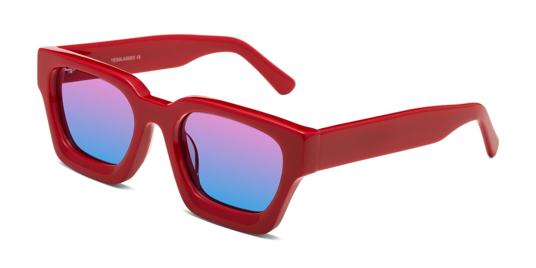 Angle of Powers in Red with Pink / Blue Gradient Lenses