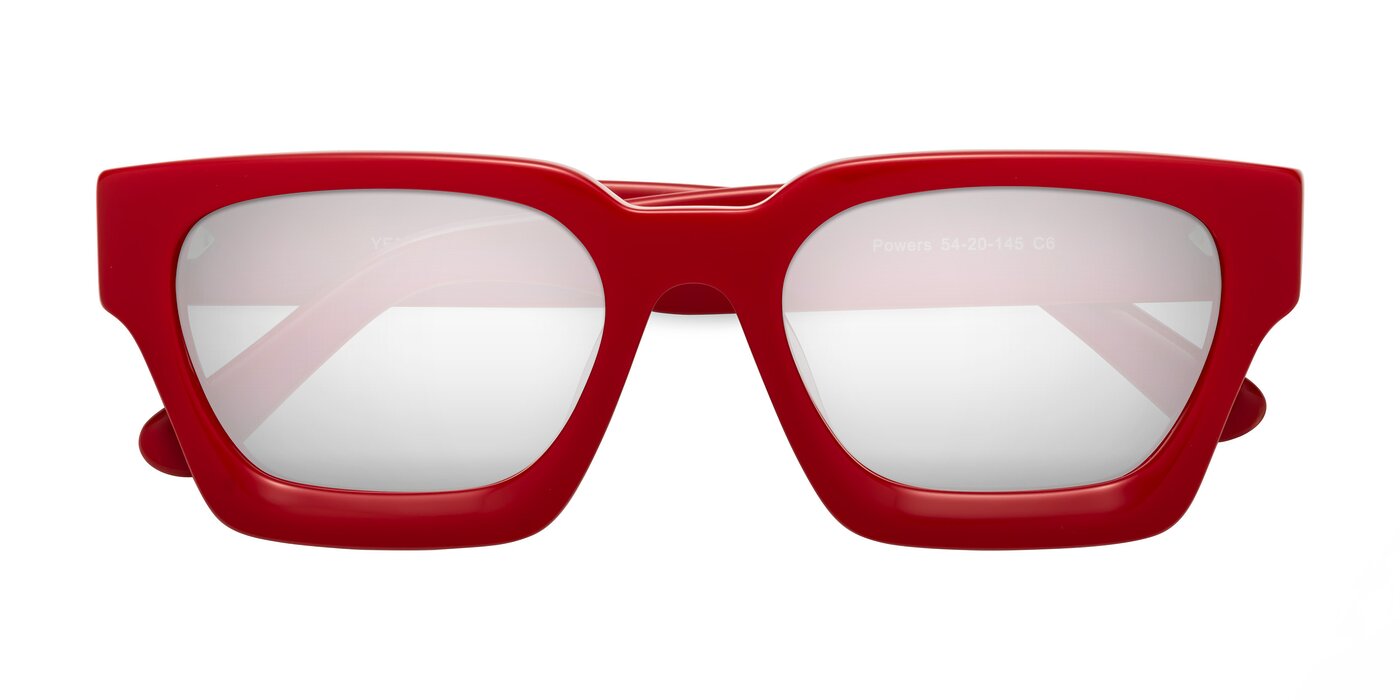 Powers - Red Flash Mirrored Sunglasses