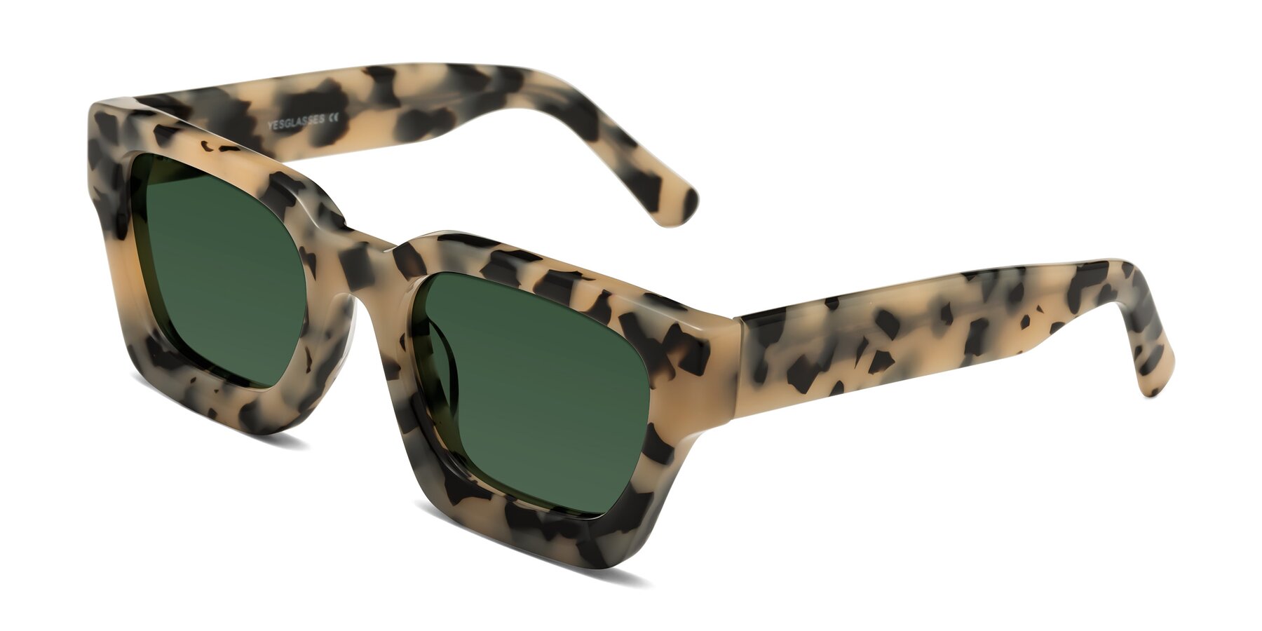 Angle of Powers in Ivory Tortoise with Green Tinted Lenses