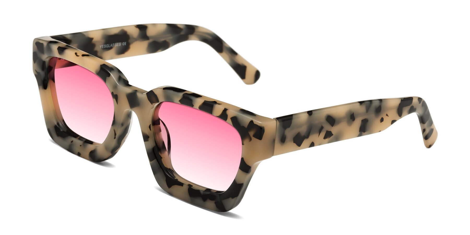 Angle of Powers in Ivory Tortoise with Pink Gradient Lenses