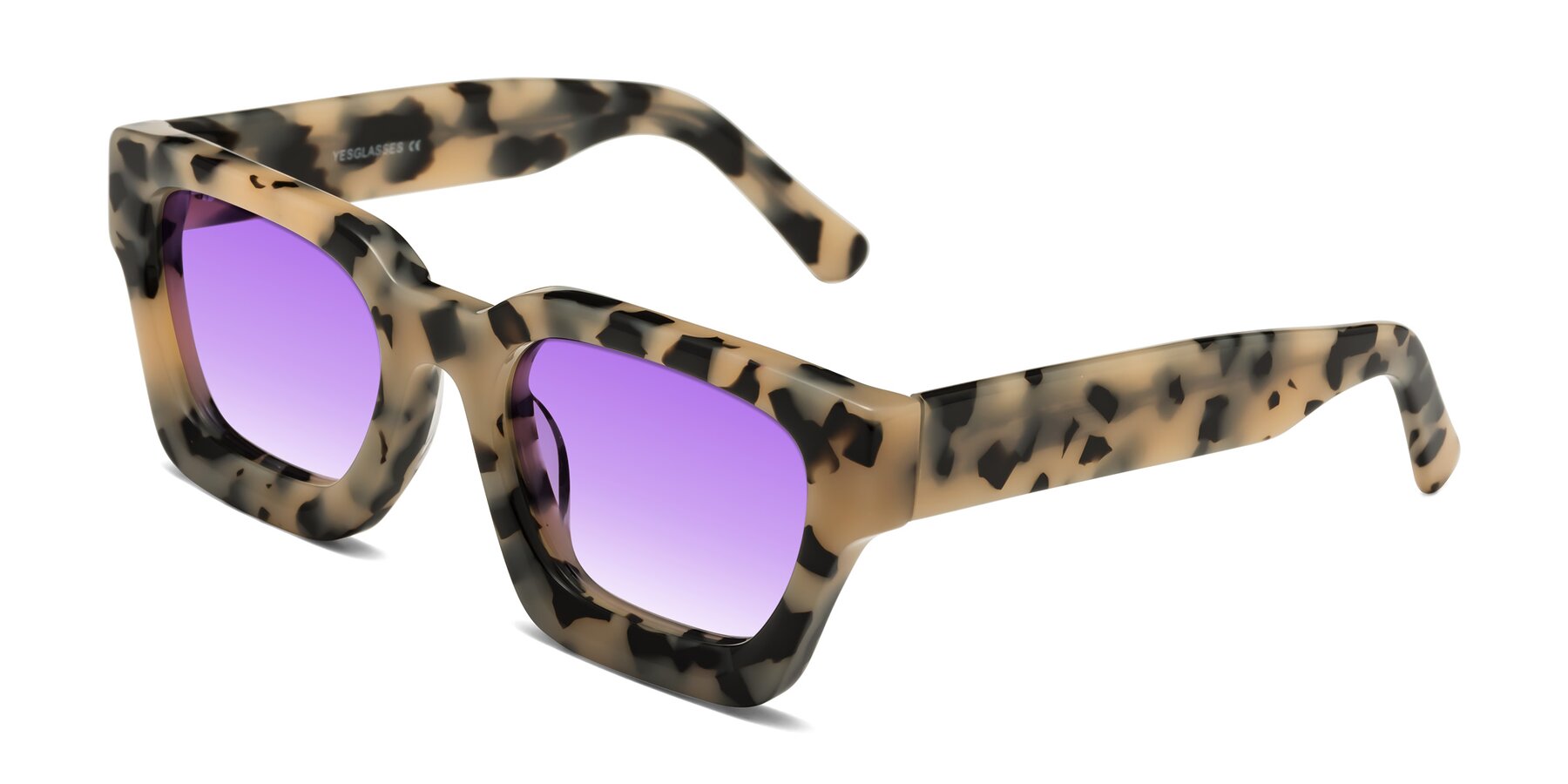 Angle of Powers in Ivory Tortoise with Purple Gradient Lenses