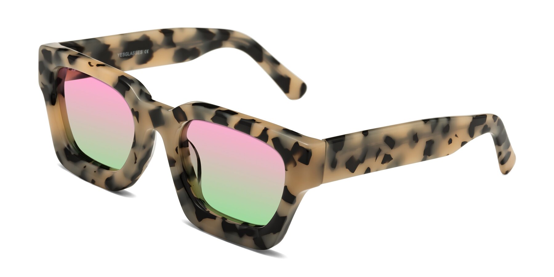 Angle of Powers in Ivory Tortoise with Pink / Green Gradient Lenses